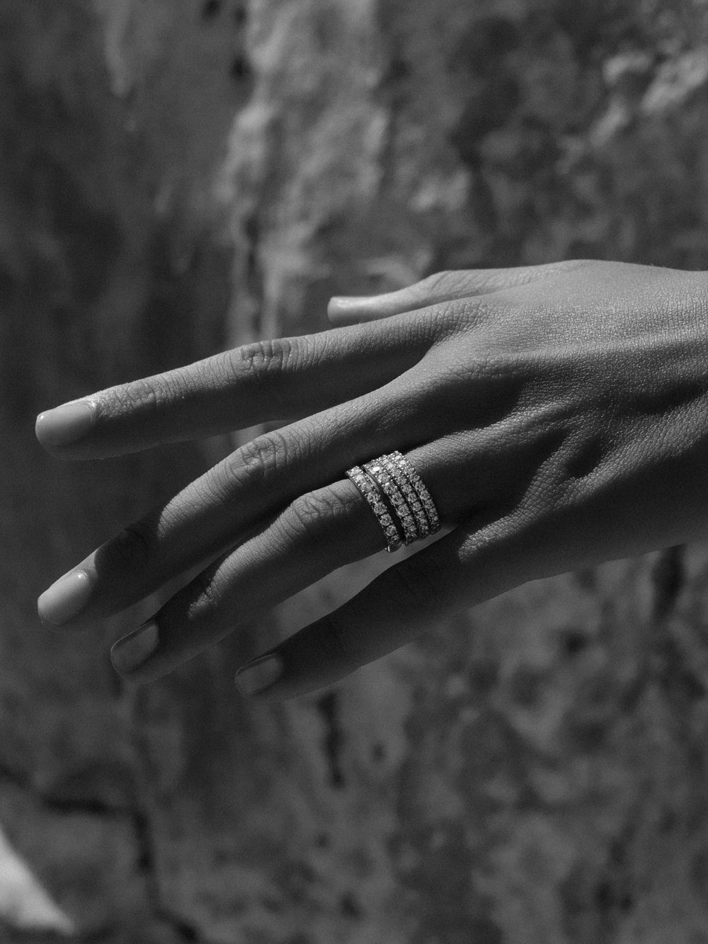 Shimmer Ring - 3/4 Pavé - View 