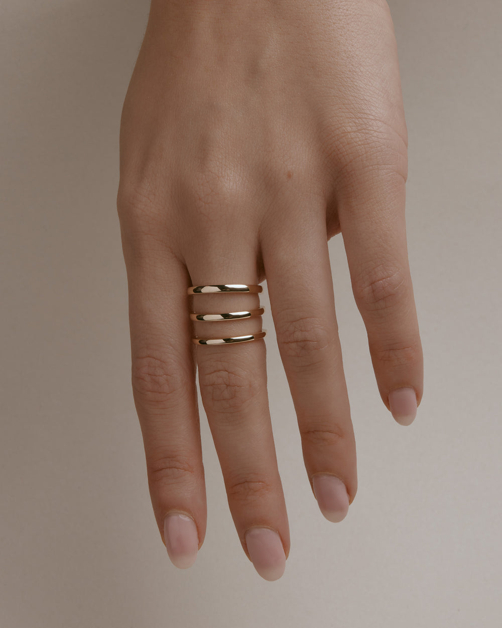 Half Round Signature Plain Ring - View 
