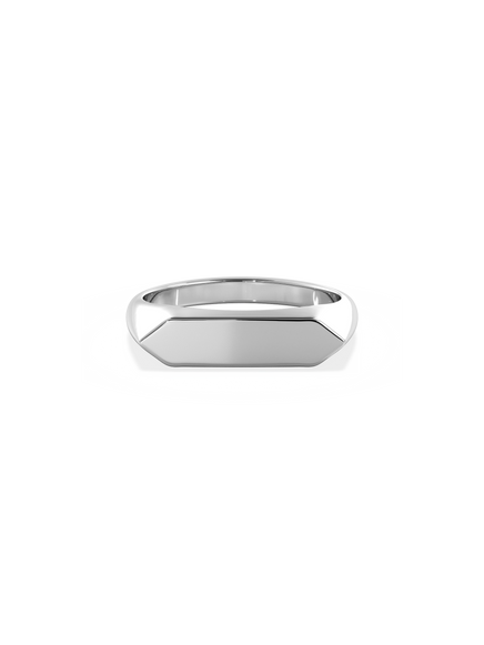 Slim Shield Signet Ring