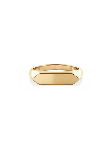 Slim Shield Signet Ring