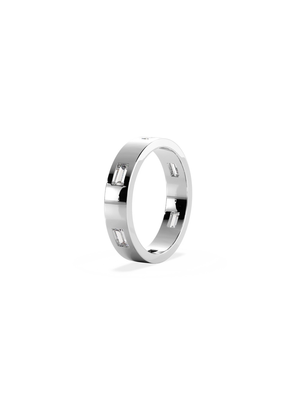 Baguette Inlay Cuff Ring - View 