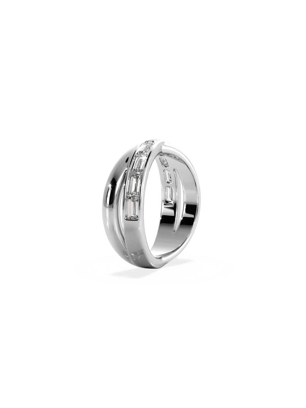 Baguette Entwine Ring - View 