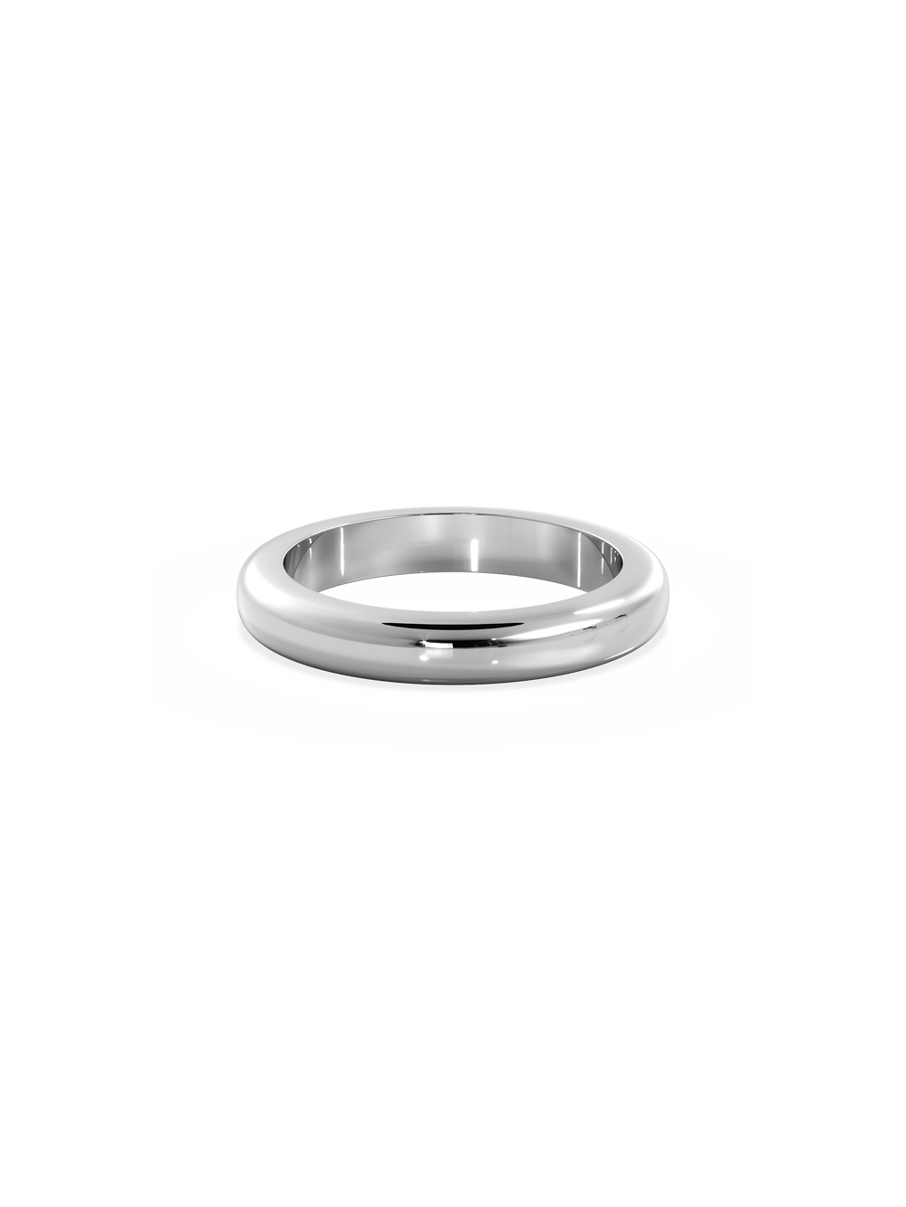 Half Round Signature Plain Ring - View 