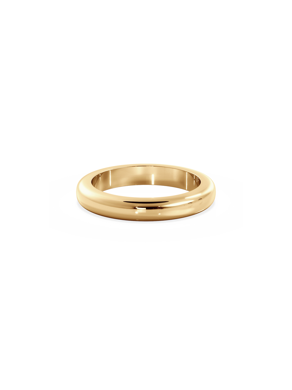 Half Round Signature Plain Ring - View 