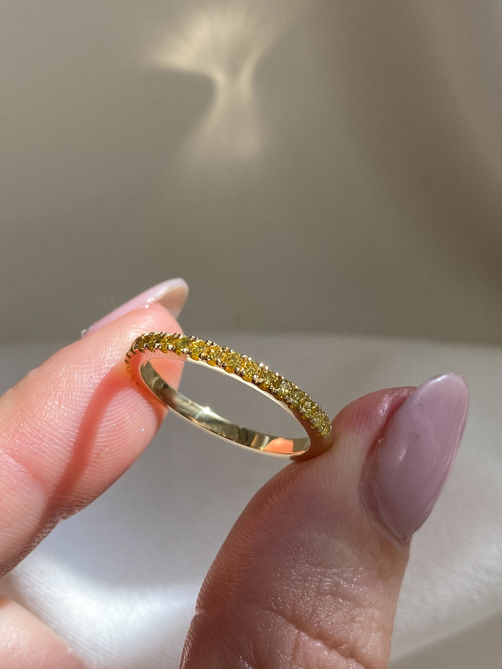 Yellow Diamond Shimmer Ring - View 