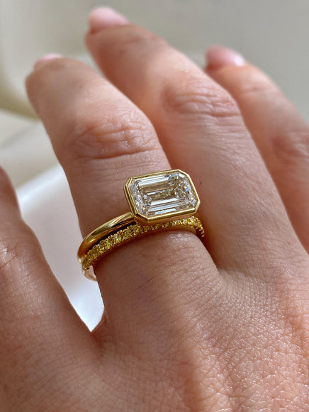 Yellow Diamond Shimmer Ring