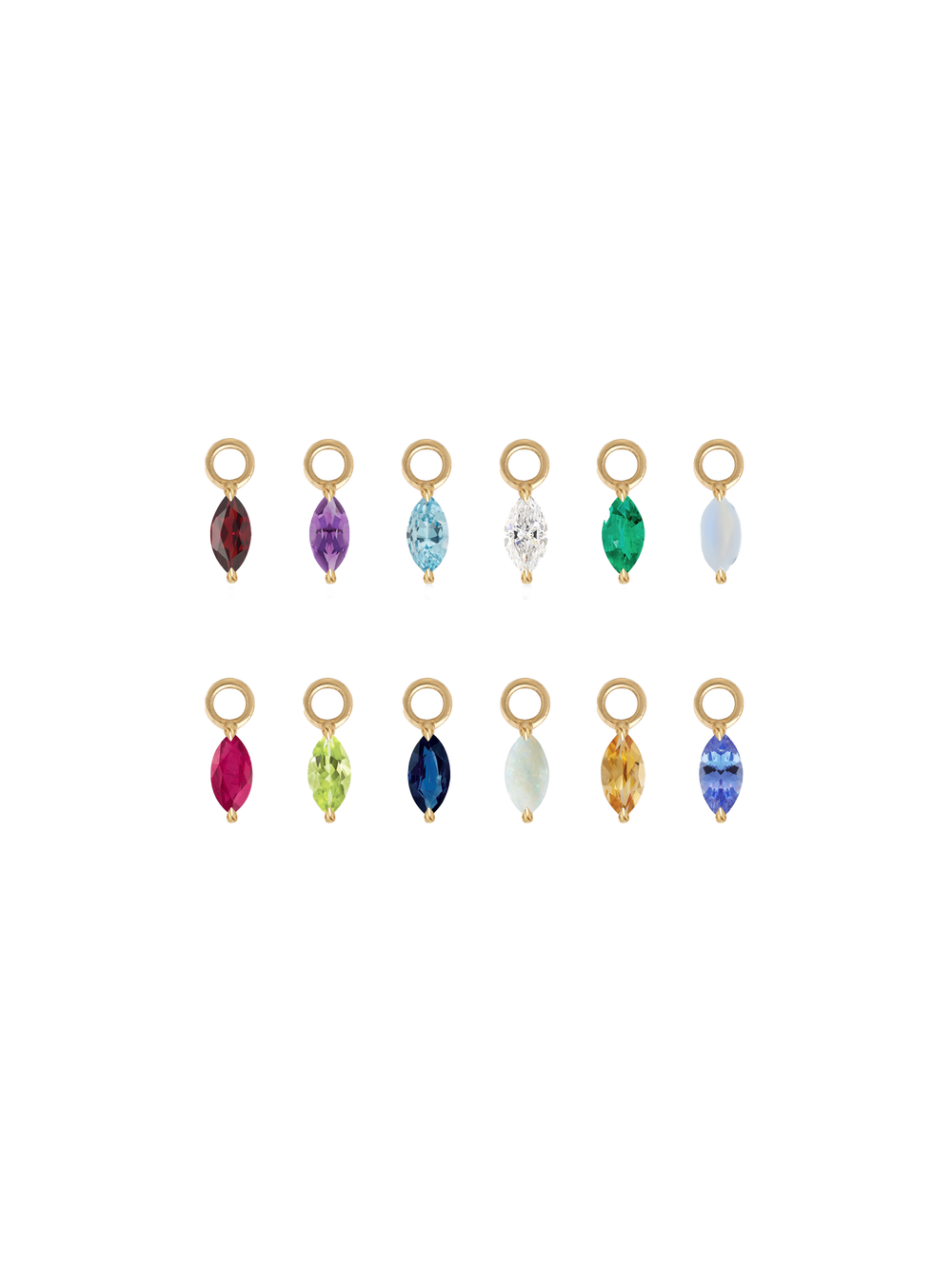 Birthstone Marquise Charms - View 