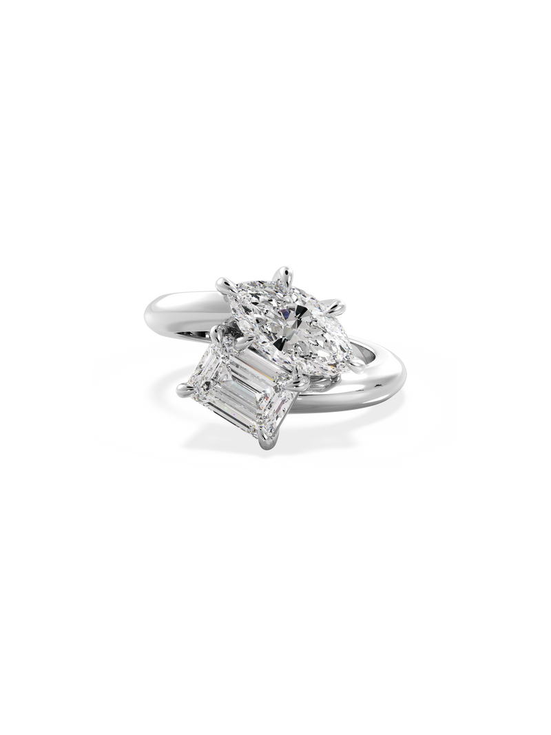 Marquise Jean Toi et Moi Ring
