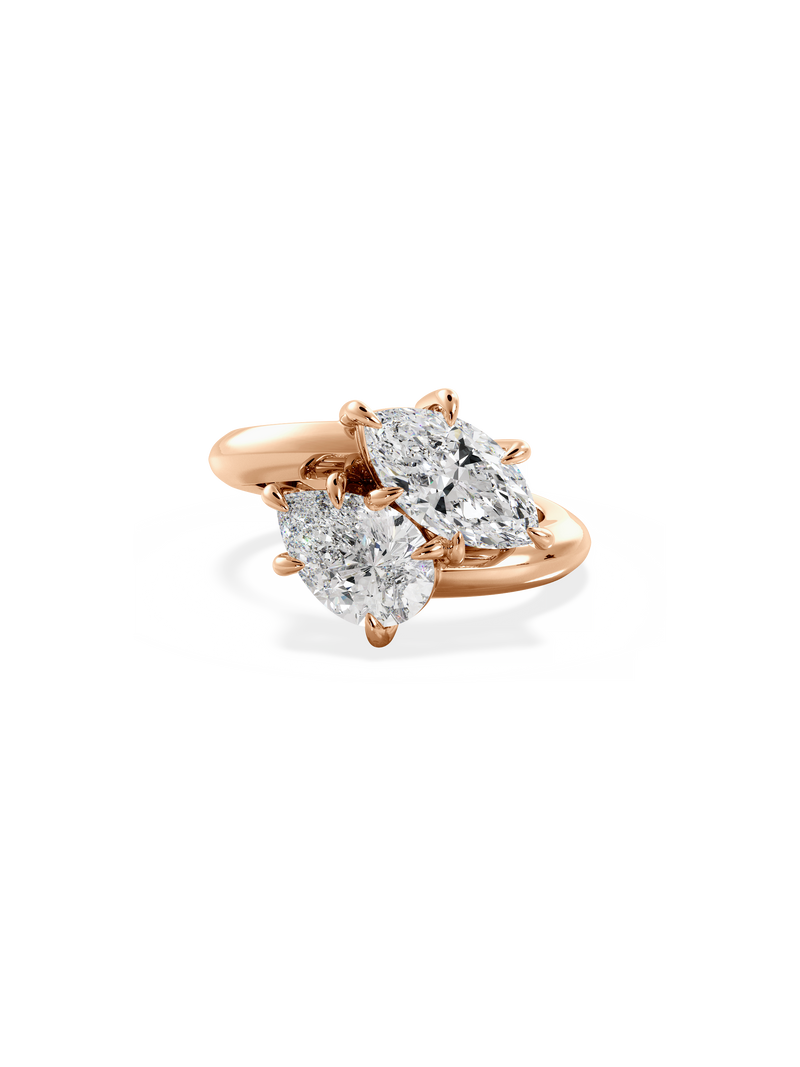 Marquise Jean Toi et Moi Ring