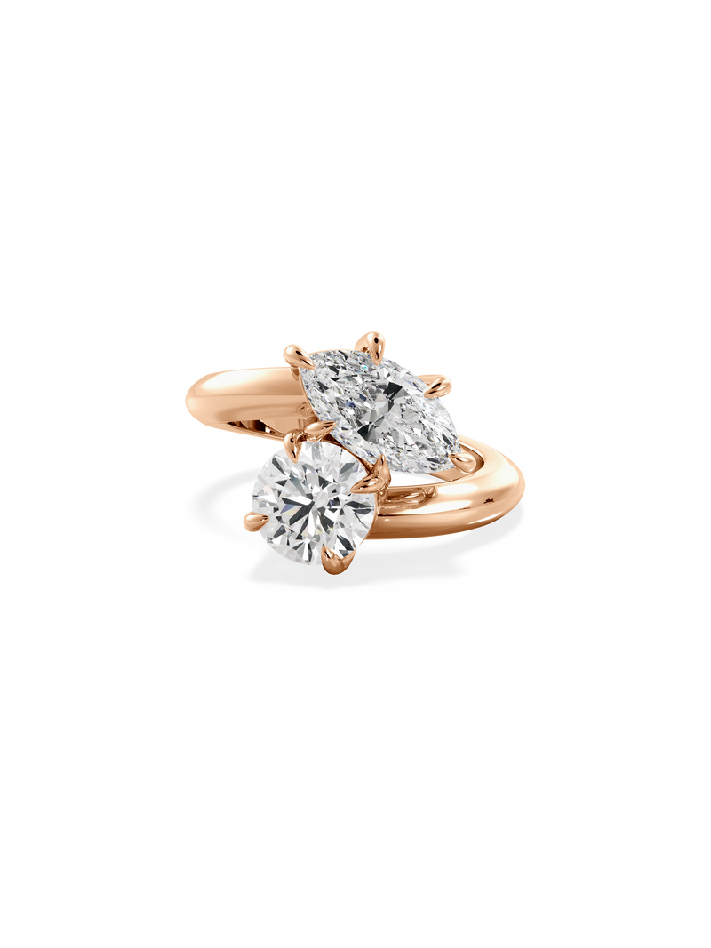 Marquise Jean Toi et Moi Ring