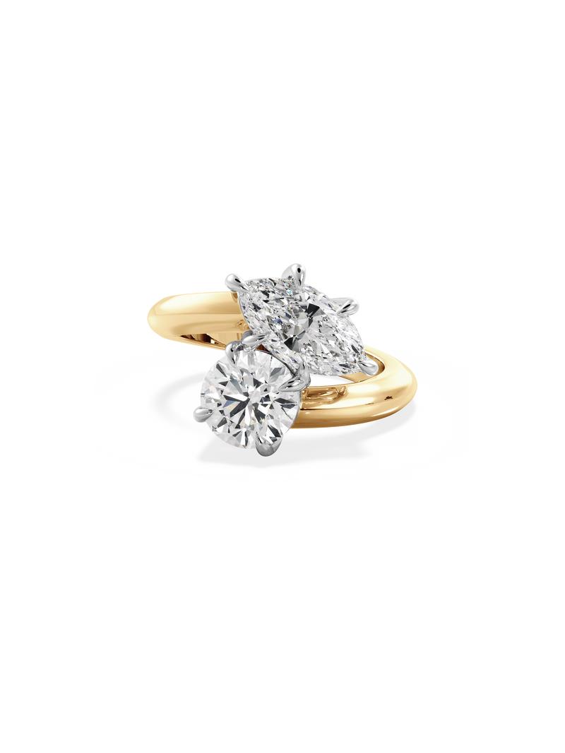 Marquise Jean Toi et Moi Ring