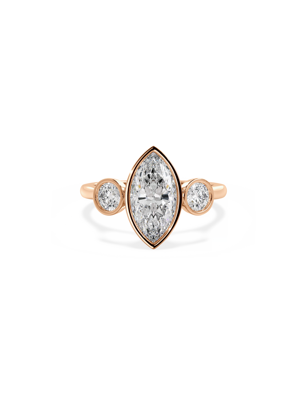 Marquise Bezel Cosmic Trio Ring - View 