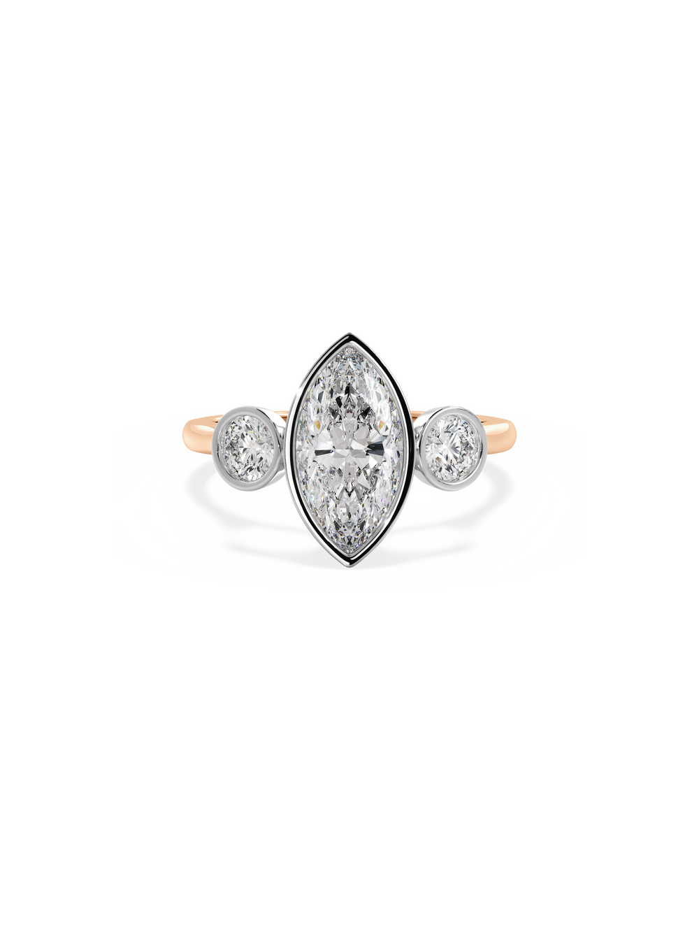 Marquise Bezel Cosmic Trio Ring - View 