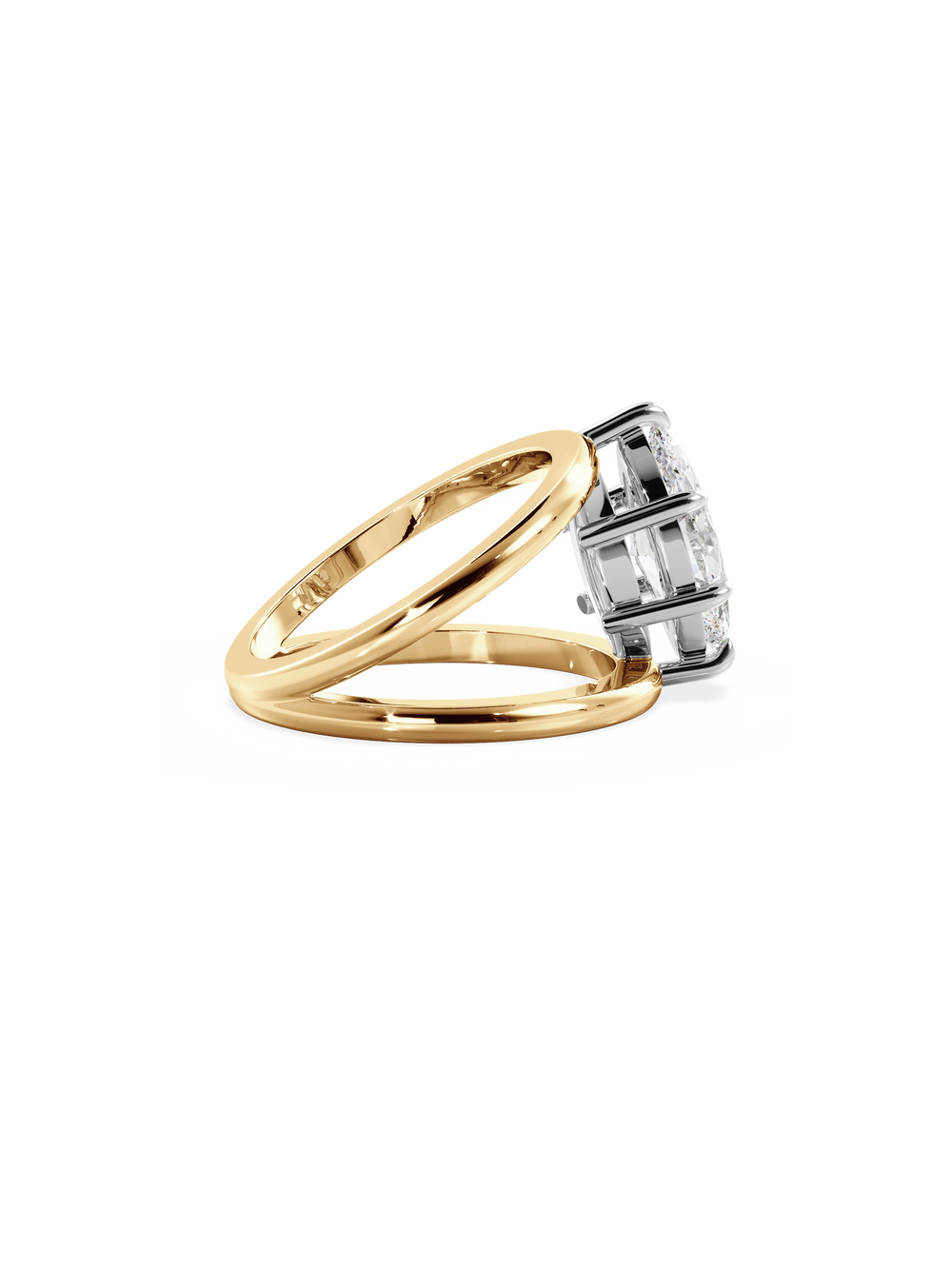 Marquise Signature Double Band Ring - View 