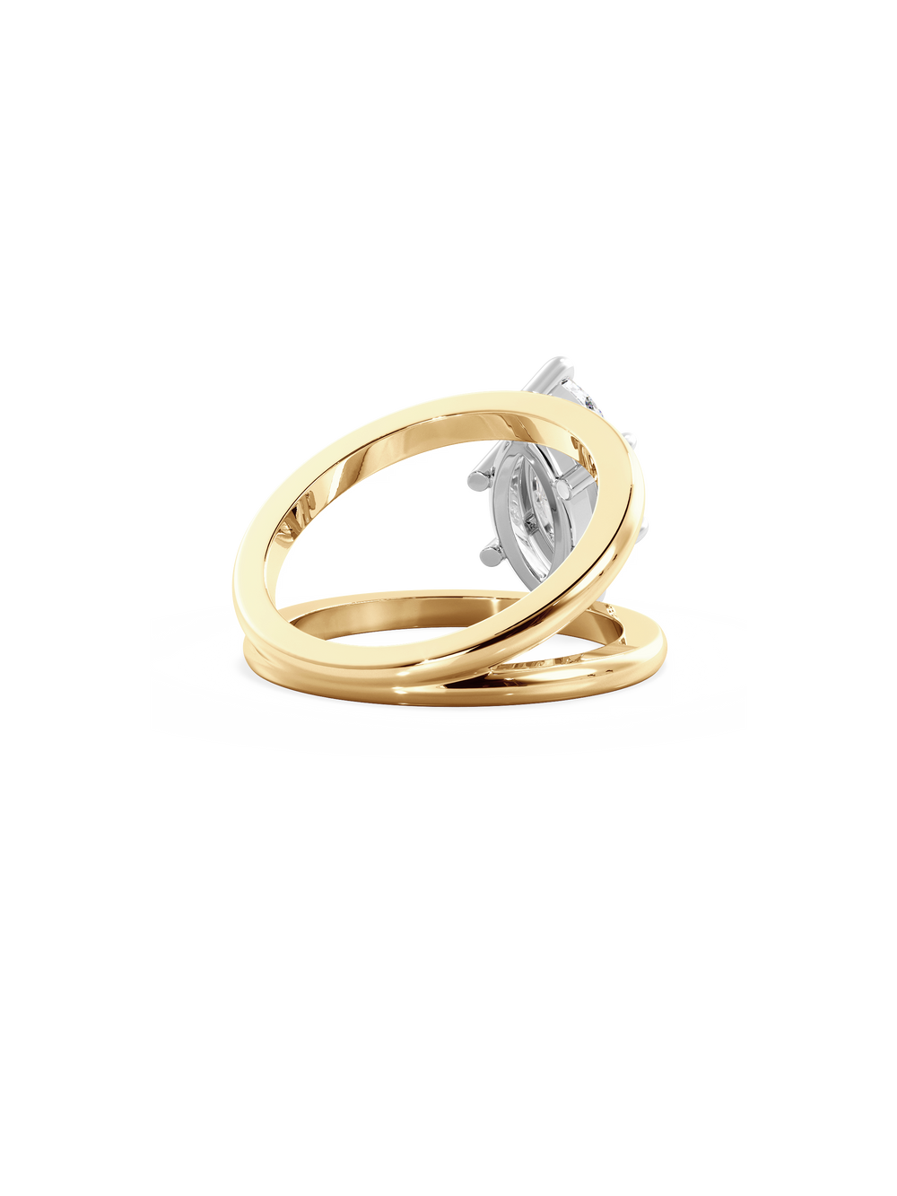 Marquise Signature Double Band Ring - View 