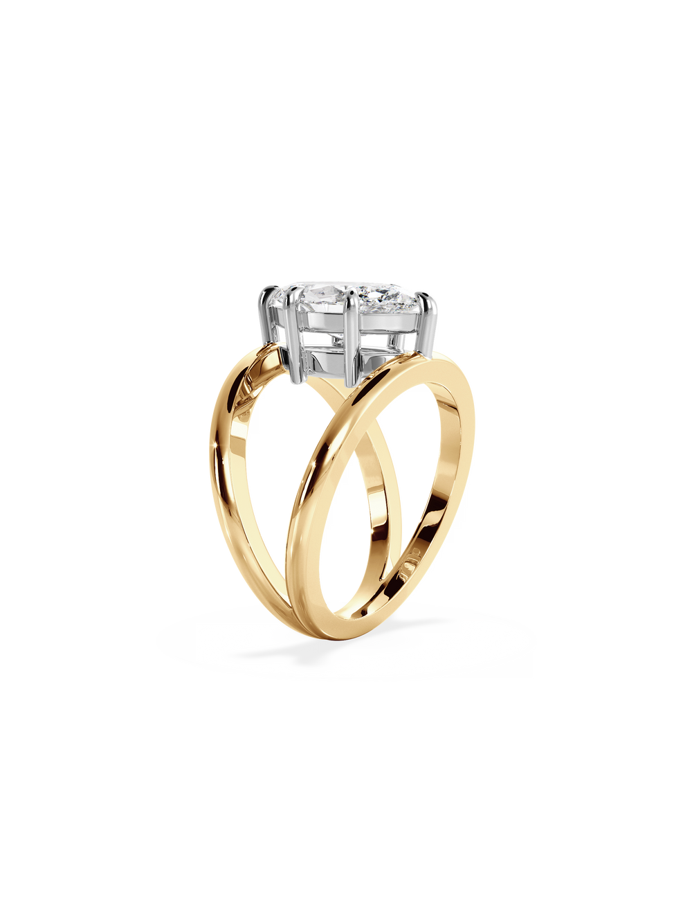 Marquise Signature Double Band Ring - View 