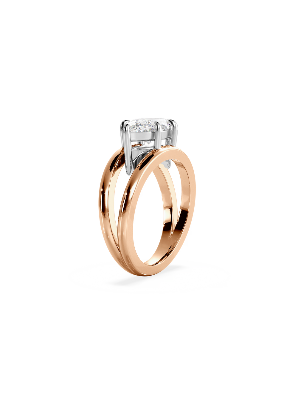 Marquise Signature Double Band Ring - View 