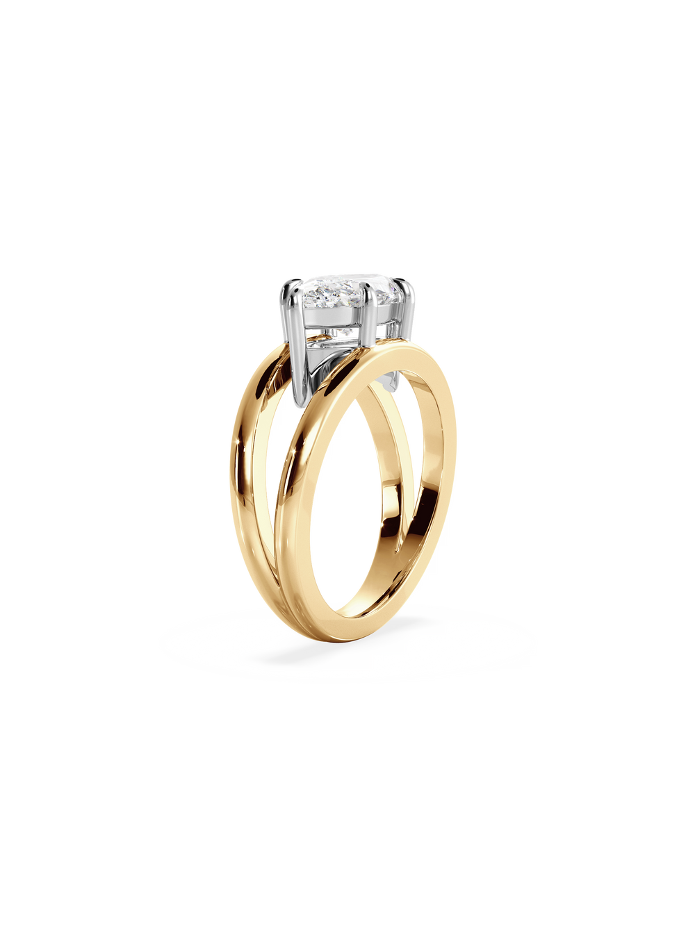Marquise Signature Double Band Ring - View 