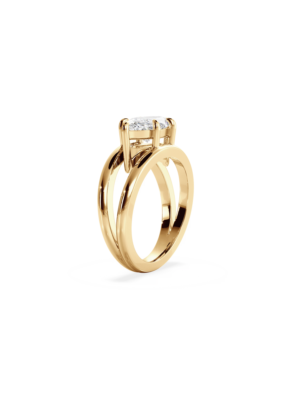Marquise Signature Double Band Ring - View 