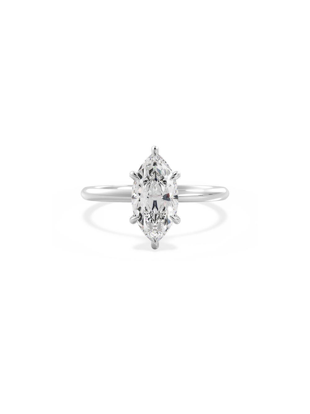 Marquise Ceremonial Solitaire - View 
