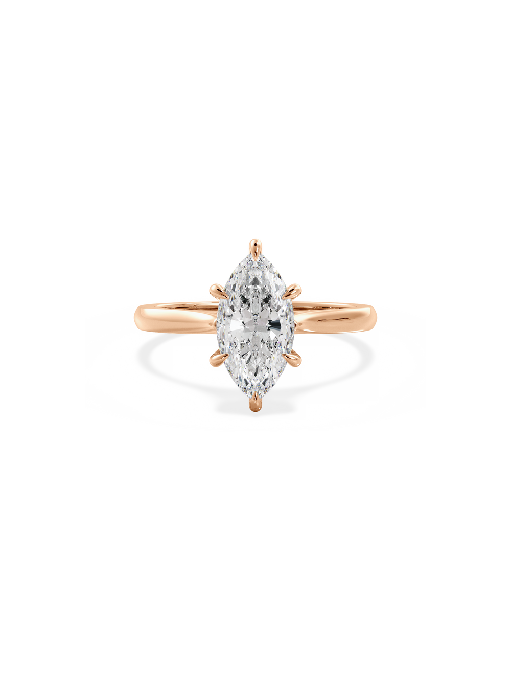 Marquise Classic Solitaire Ring - View 