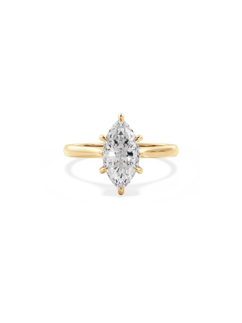 Marquise Classic Solitaire Ring - View 