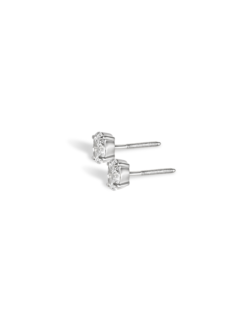 Oval Diamond Studs - View 