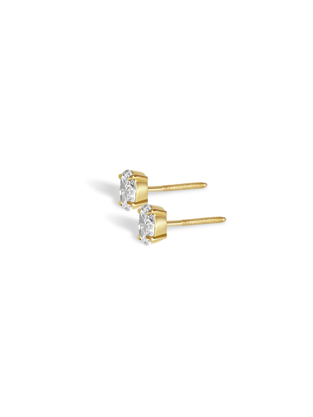 Oval Diamond Studs - View 