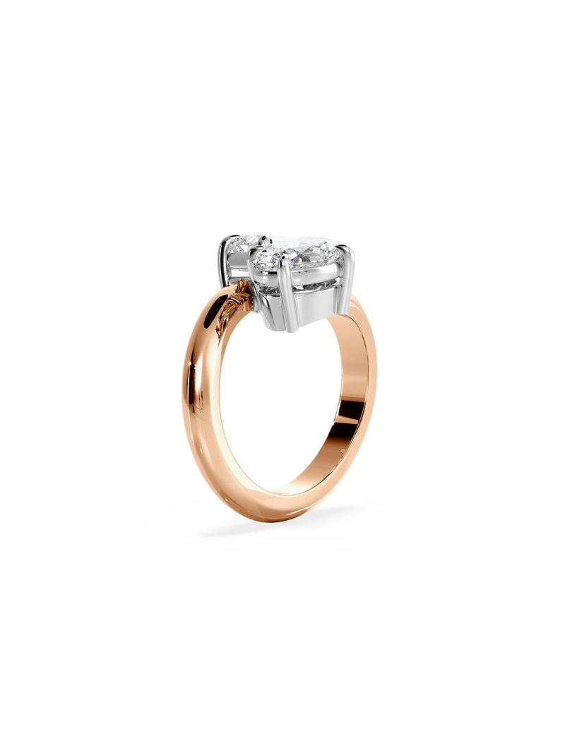 Asscher Jean Toi et Moi Ring