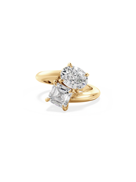 Asscher Jean Toi et Moi Ring