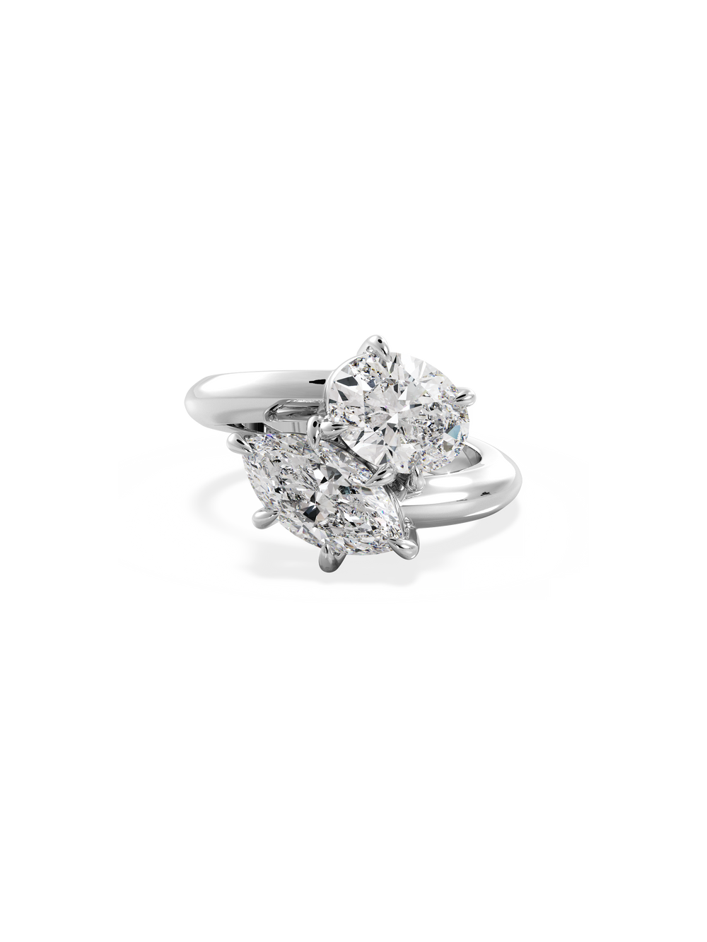 Marquise Jean Toi et Moi Ring - View 