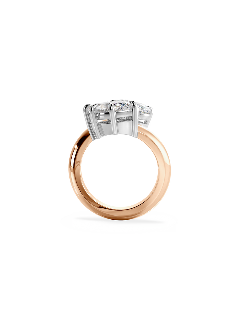 Marquise Jean Toi et Moi Ring