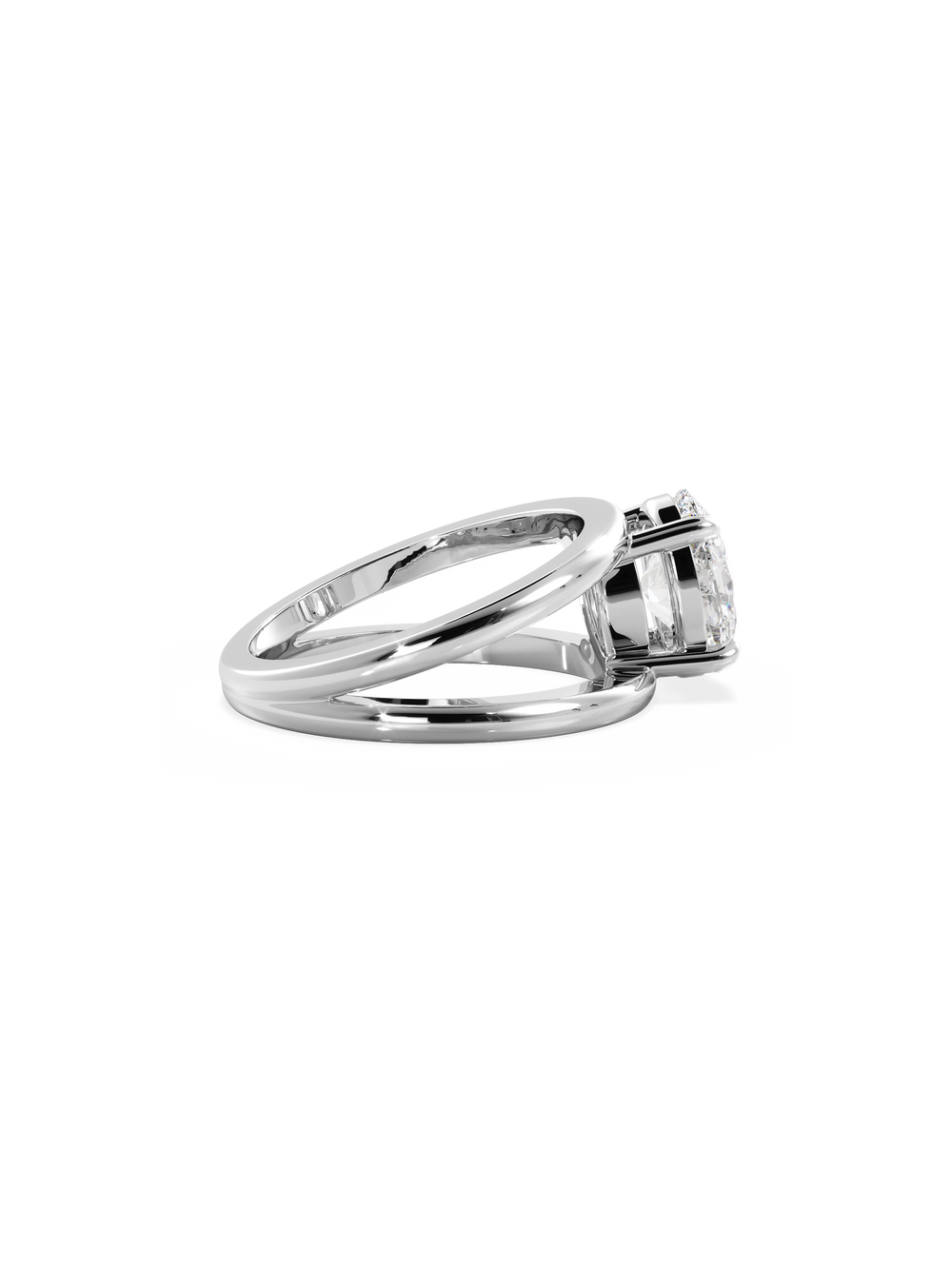 Oval Signature Double Band Ring - View 