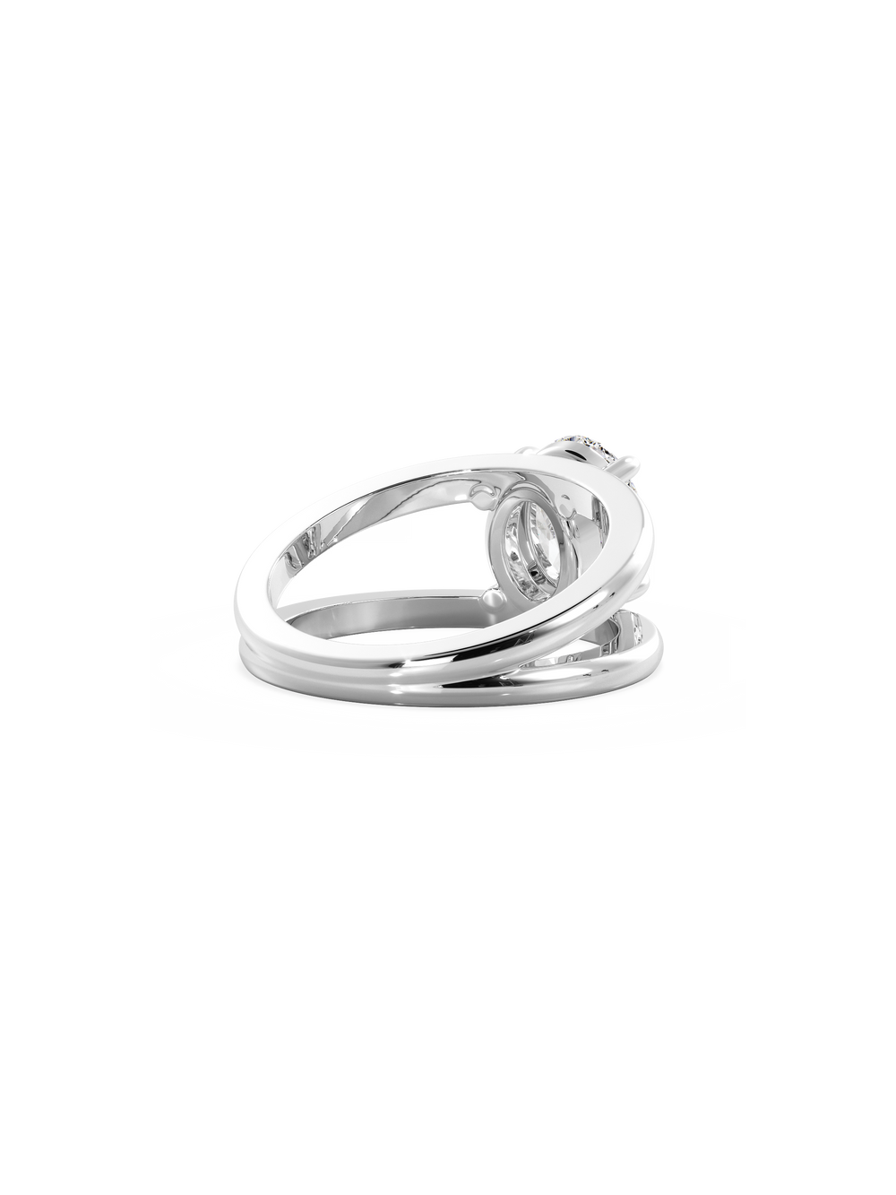 Oval Signature Double Band Ring - View 