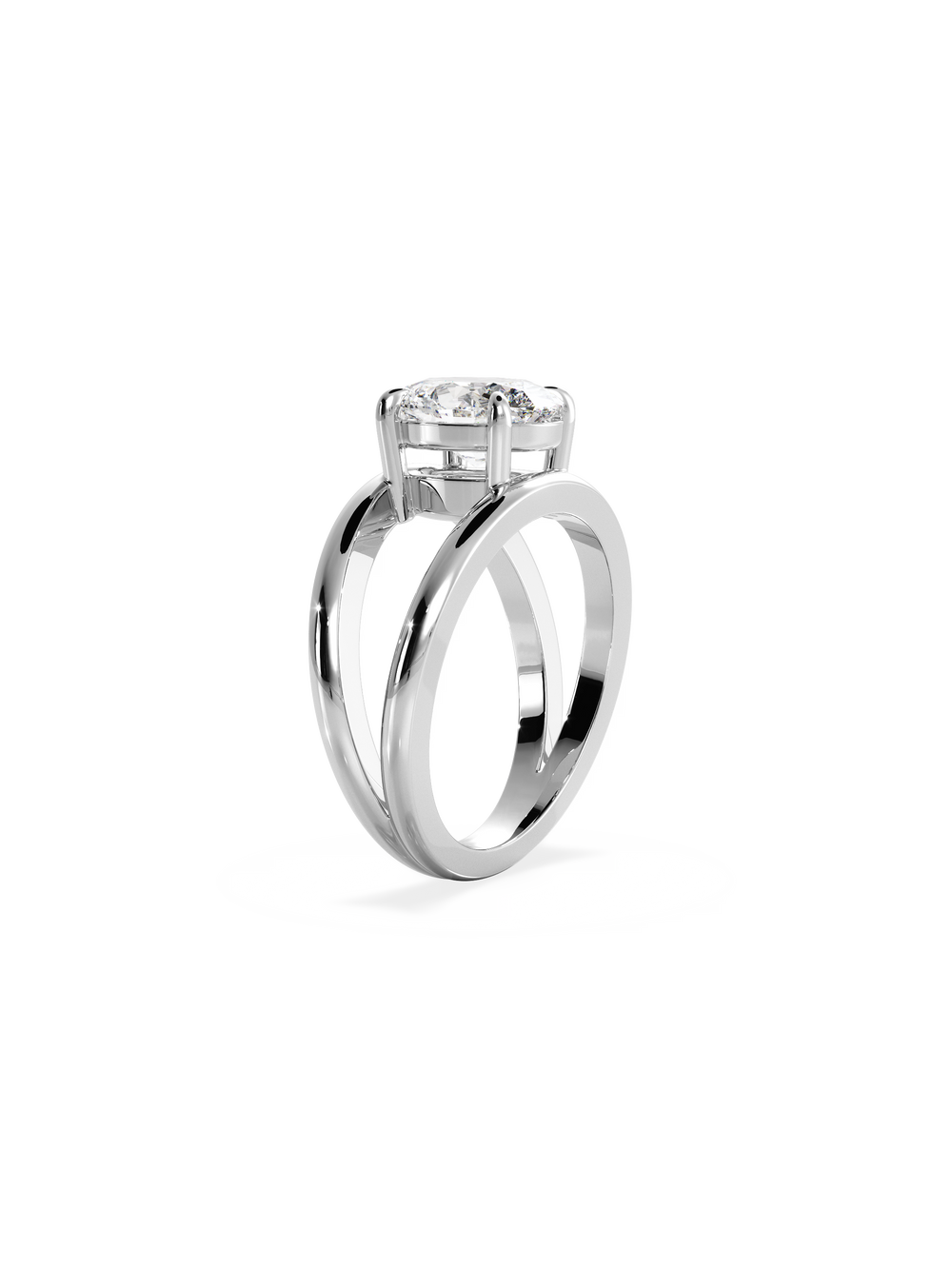 Oval Signature Double Band Ring - View 