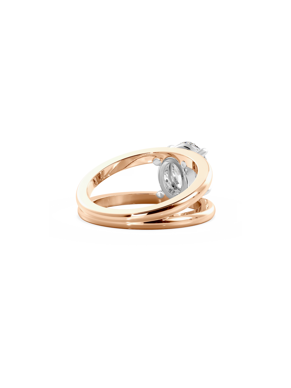 Oval Signature Double Band Ring - View 