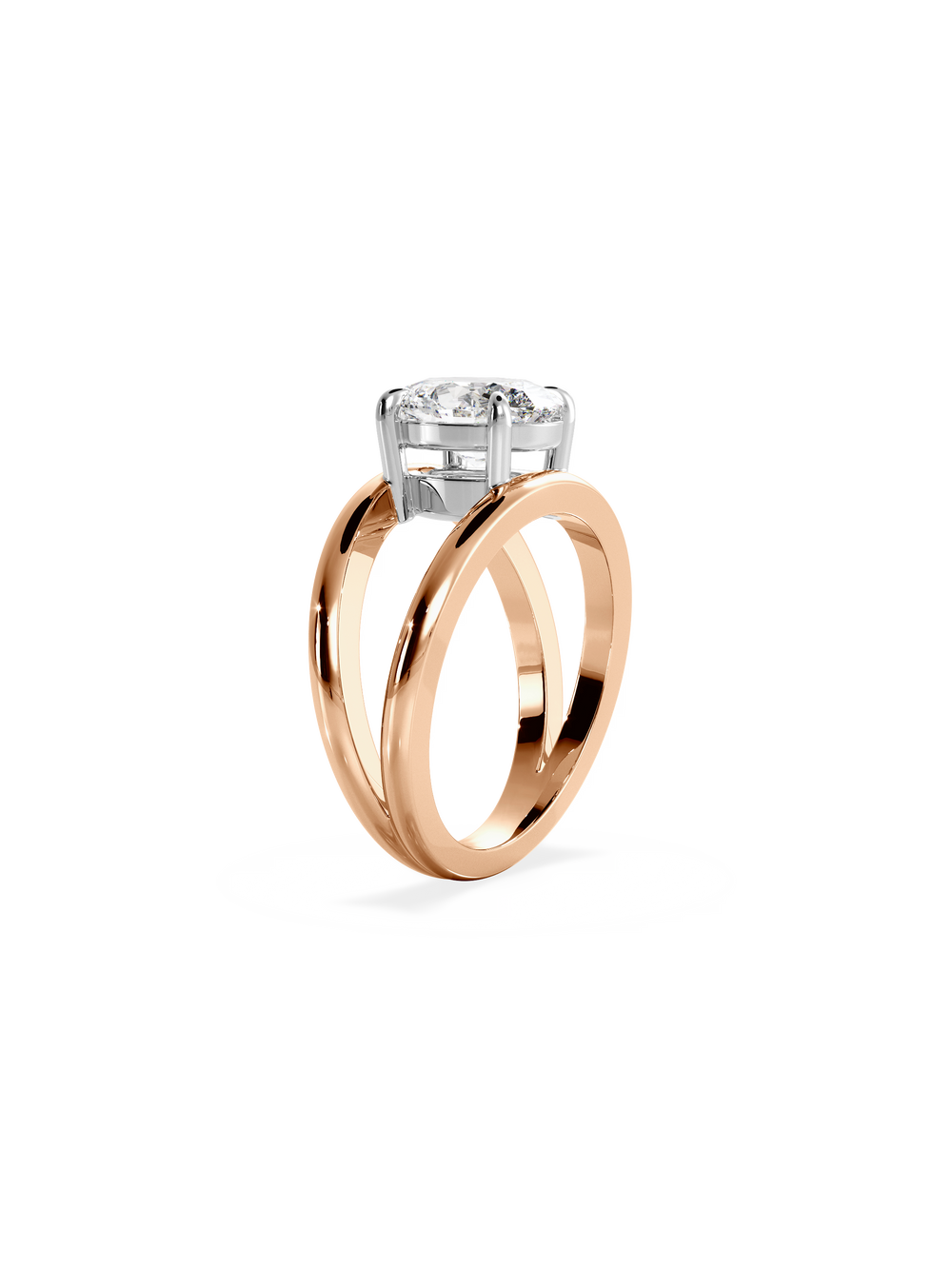 Oval Signature Double Band Ring - View 