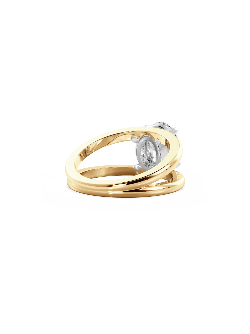 Oval Signature Double Band Ring - View 