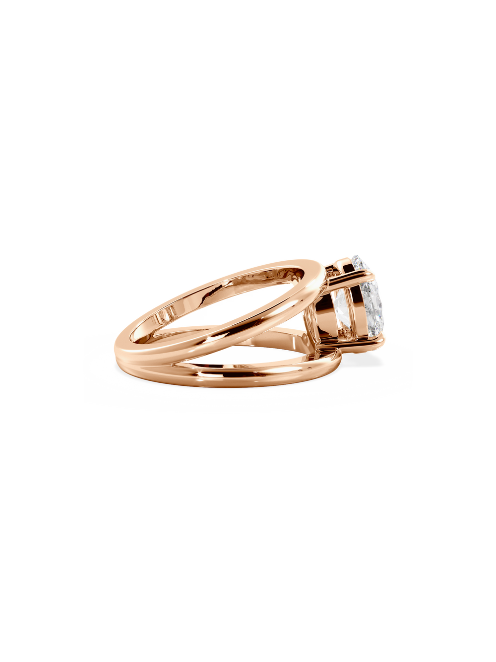 Oval Signature Double Band Ring - View 