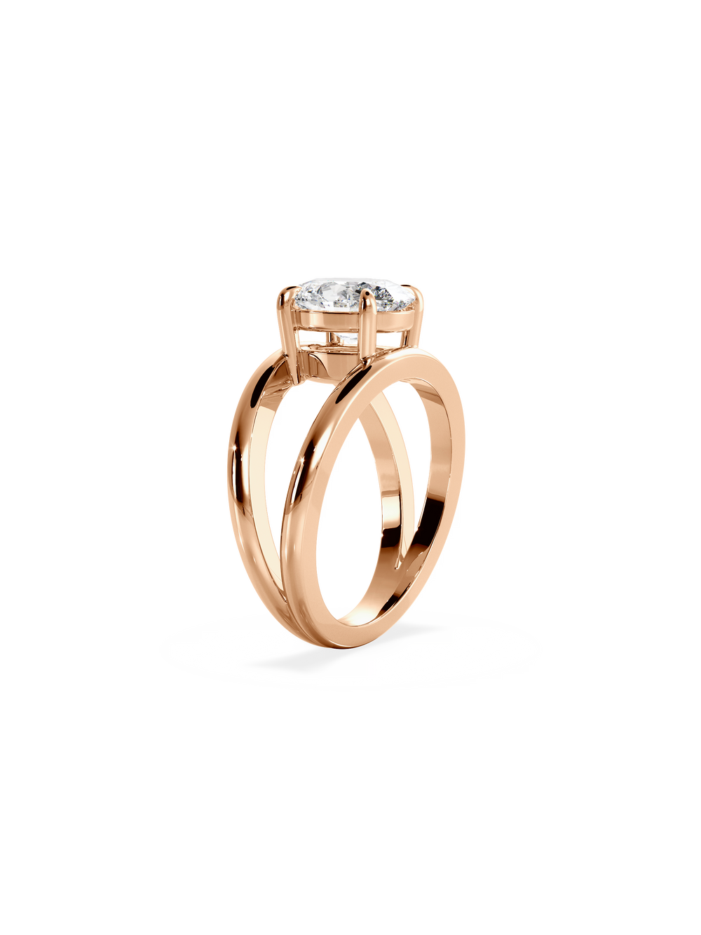 Oval Signature Double Band Ring - View 