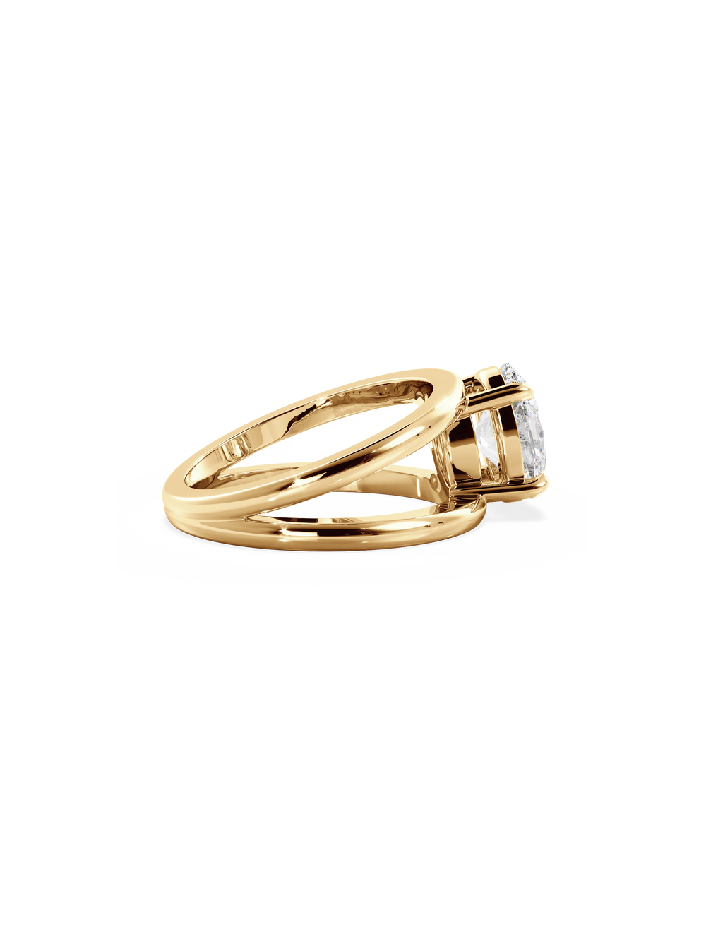 Oval Signature Double Band Ring - View 