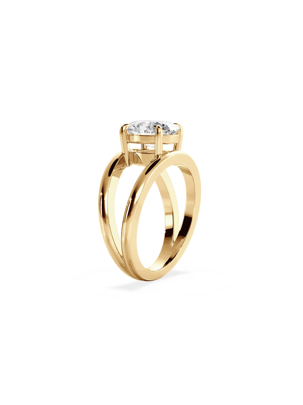 Oval Signature Double Band Ring - View 