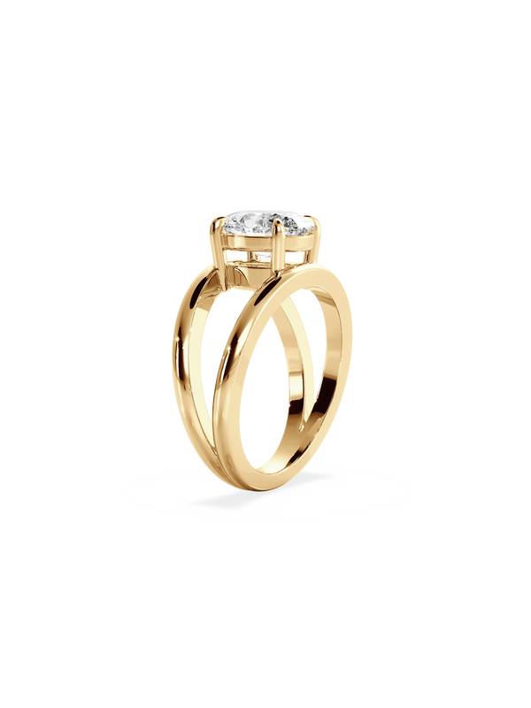 Oval Signature Double Band Ring