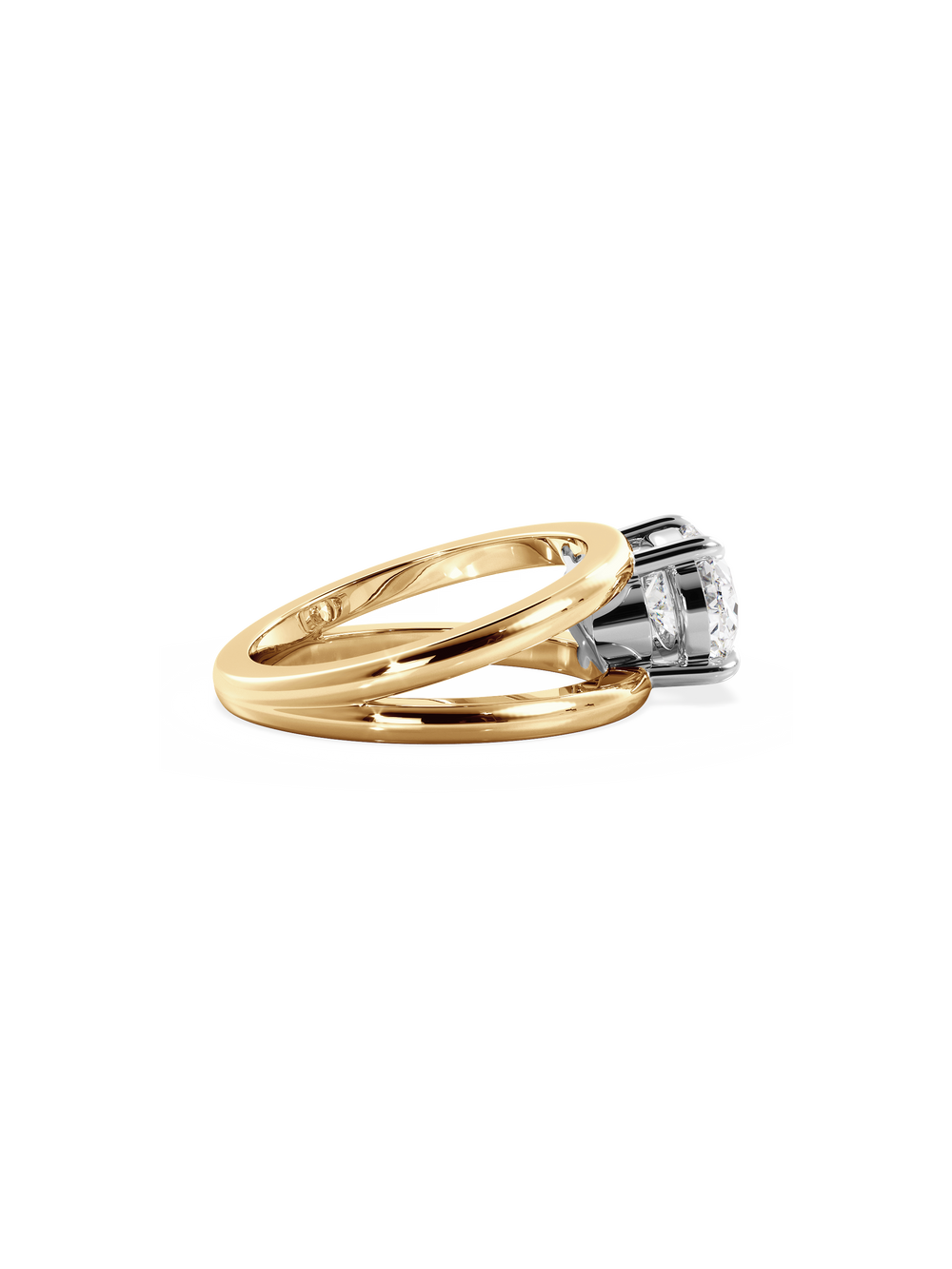 Oval Signature Double Band Ring - View 