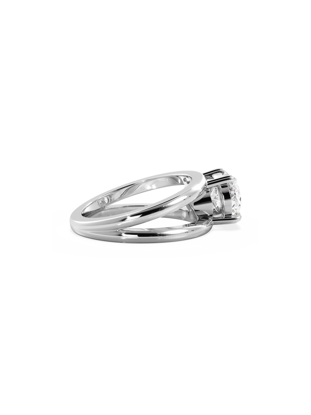 Oval Signature Double Band Ring - View 