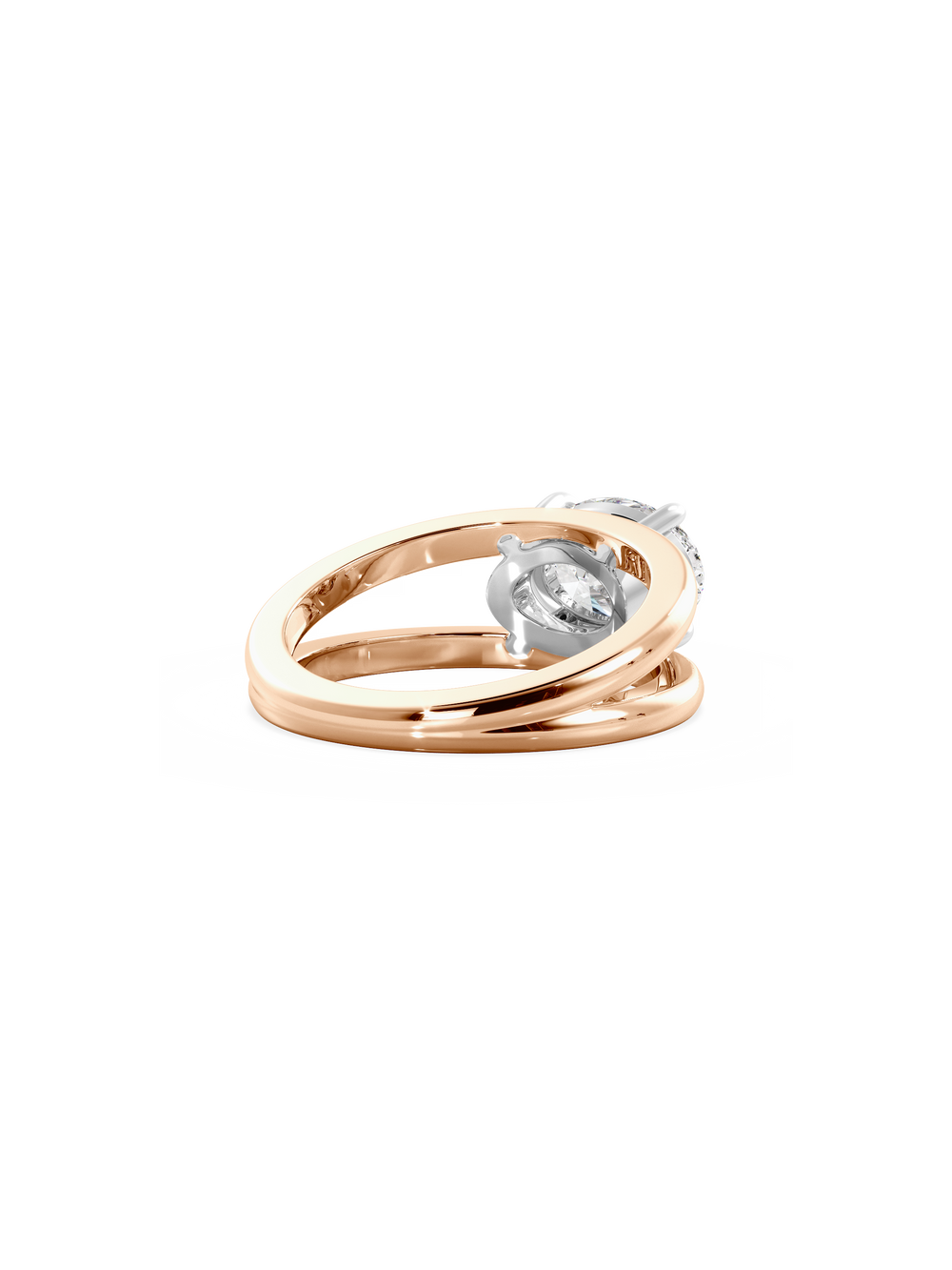Oval Signature Double Band Ring - View 