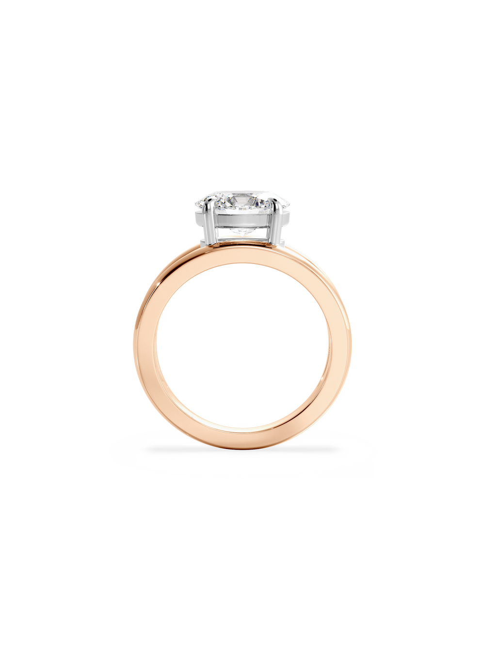 Oval Signature Double Band Ring - View 