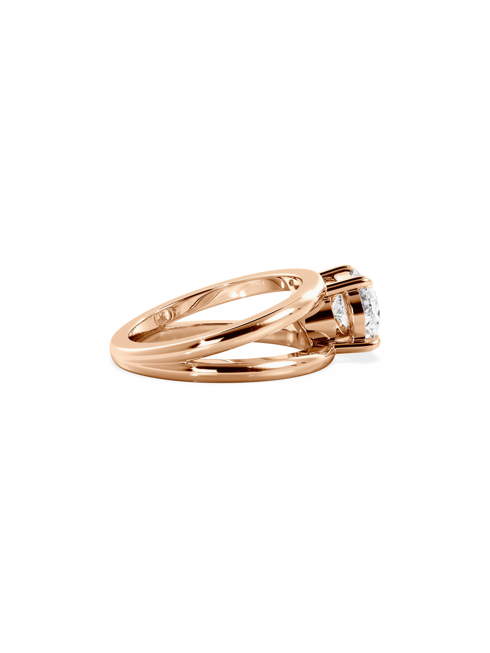 Oval Signature Double Band Ring - View 