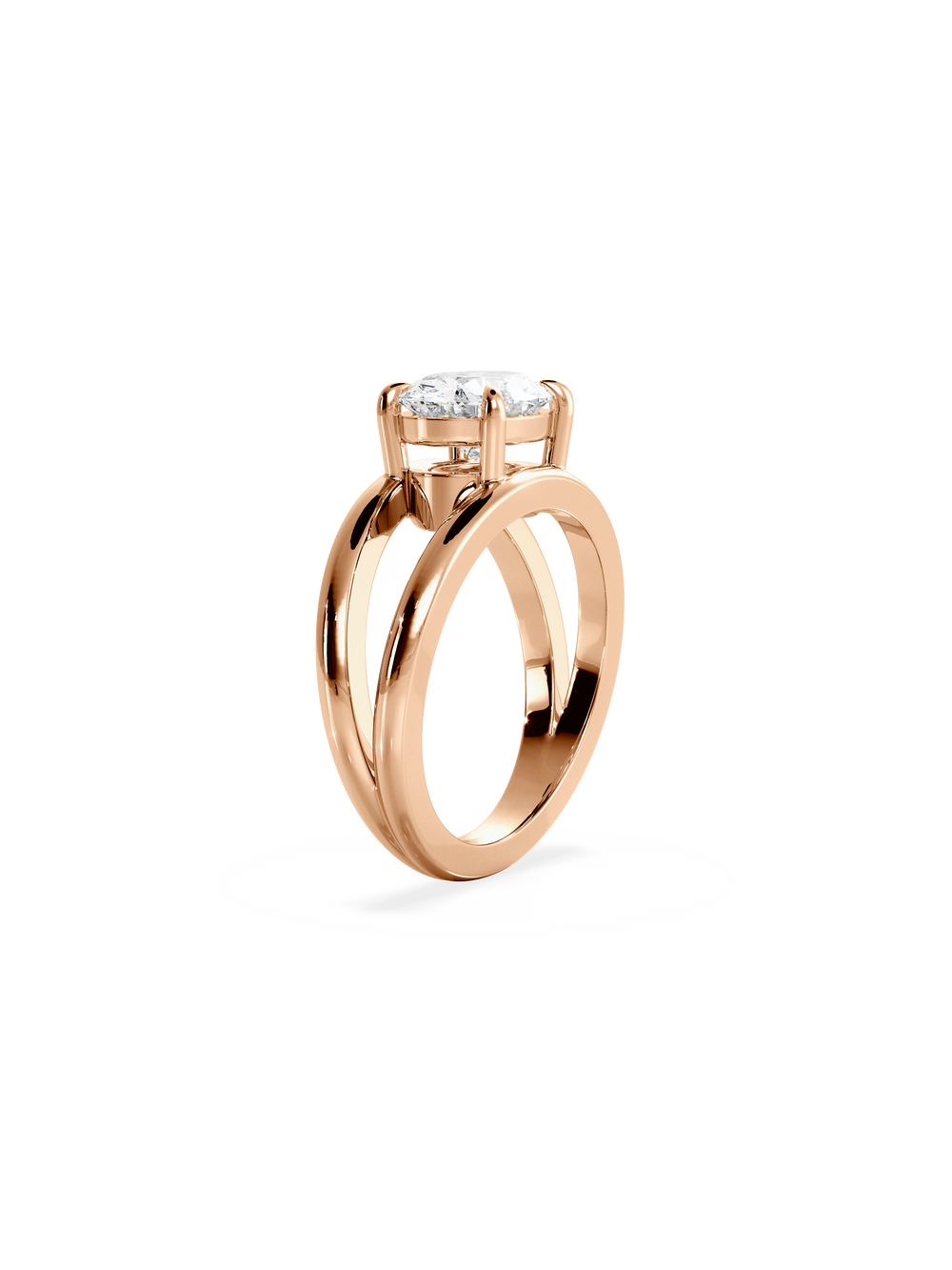 Oval Signature Double Band Ring - View 