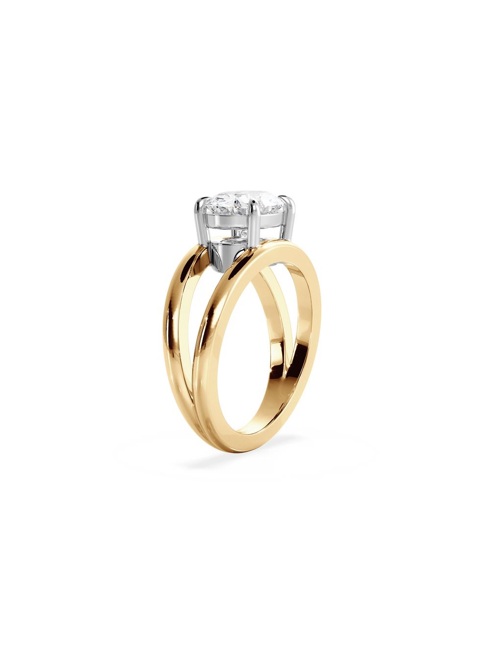 Oval Signature Double Band Ring - View 